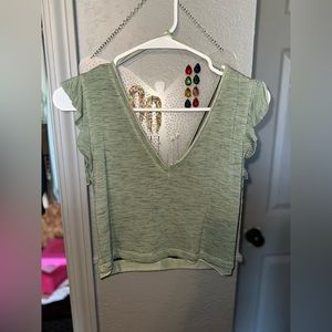 Free People Athleisure v neck top